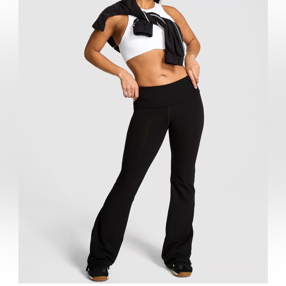 Victoria's Secret Cotton Foldover Flared Leggings